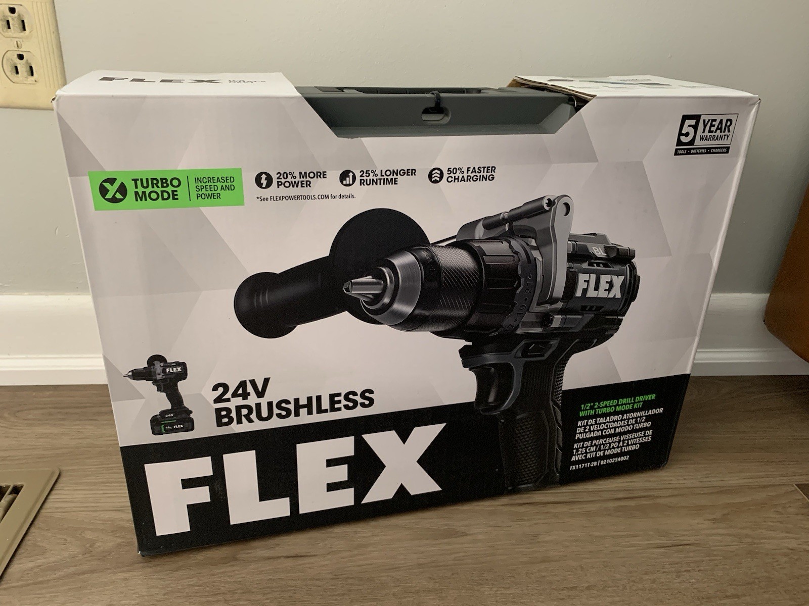 FLEX 24V 1/2-IN 2 SPEED BRUSHLESS DRILL WITH TURBO MODE KIT (FX1171T-2B)