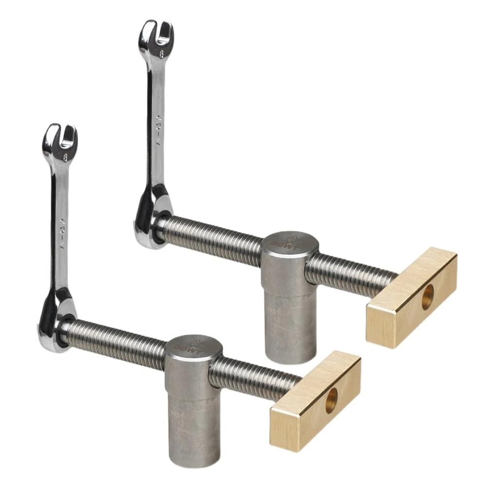 DDWT 2 Pack Bench Dog Clamp 3/4 Inch Hole 19mm(3/4 inch), Silver