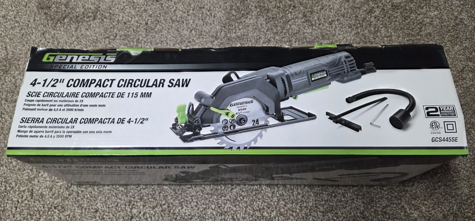 Genesis GCS445SE 4-1/2 in Corded Electric Circular Saw w/ Vacuum Adapter