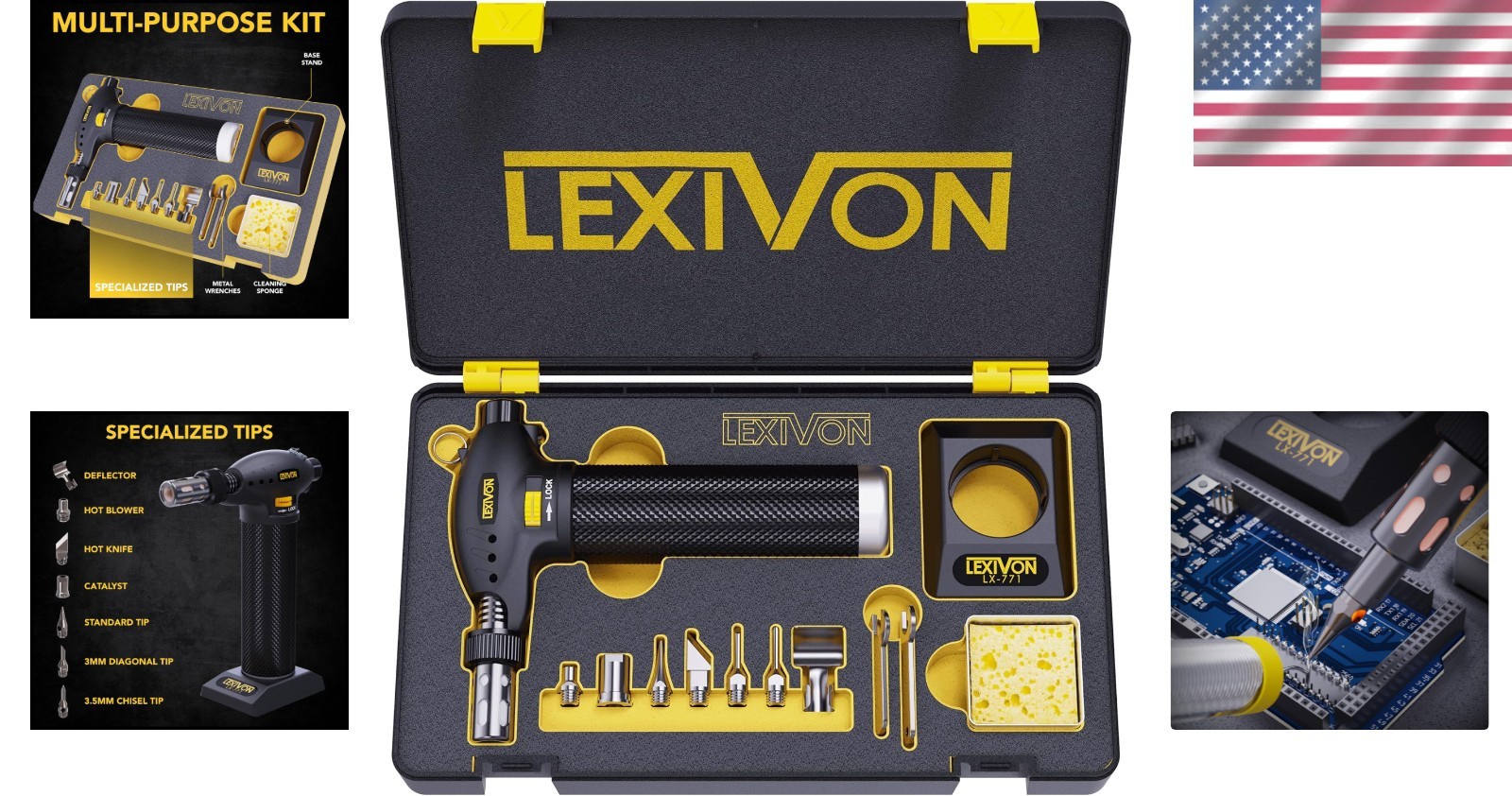 Multi-Function Butane Torch with Hands-Free Operation & High-Temp Control