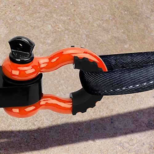 Shackles 3/4&Prime; (2 Pack) D Ring Shackle Rugged Off Road Shackles 28.5 Ton Orange