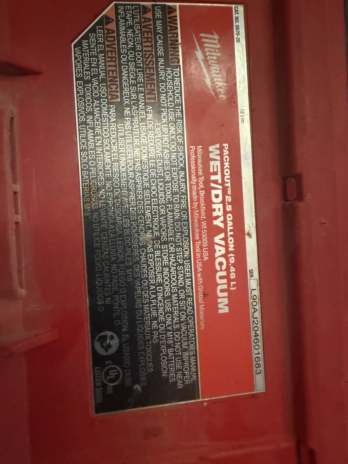 Milwaukee Heavy Duty 1/2&Prime; Hole Hawg Right Angle Drill Corded 1675-1 / 1675-6