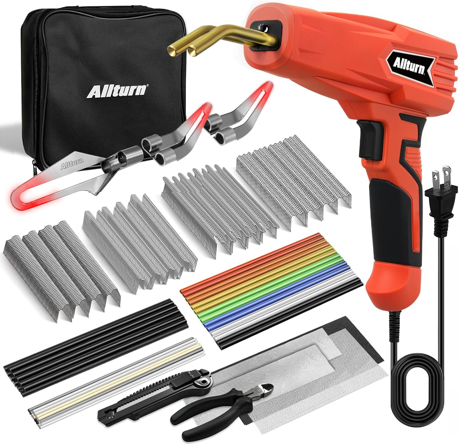 Plastic Welder, 2 in 1 Plastic Welding Kit, Hot Staples Weld Gun, Car