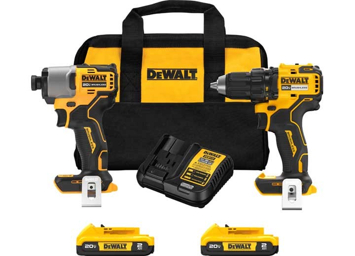 DeWalt DCK227D2 20V Max Brushless Cordless Drill/Driver Impact Driver Combo Kit