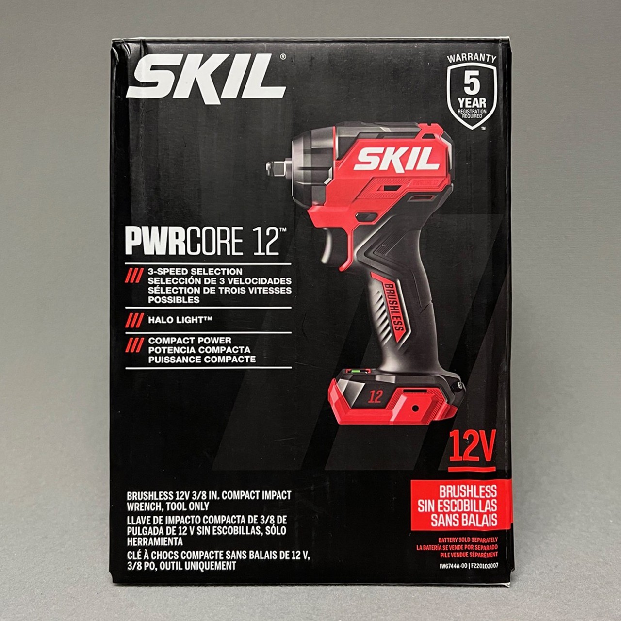 SKIL PWRCORE Brushless 12V 3/8&Prime; COMPACT Impact Wrench • 3 SPEED • 5 YR. WARRANTY
