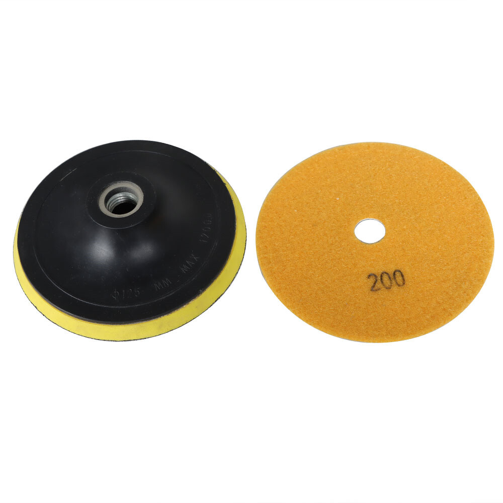 For Marble Quartz Stone Polishing 5&Prime; Diamond Concrete Wet Dry Polishing Pad Set