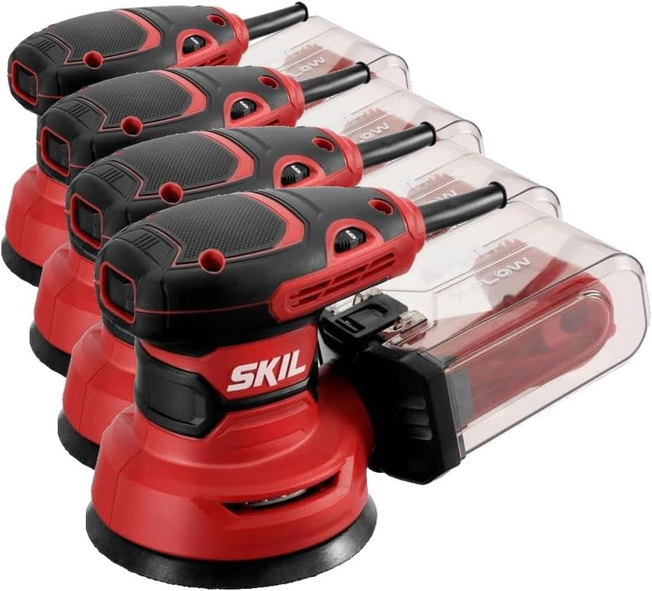 SKIL 5” Random Orbital Sander with Cyclonic Dust Box & 3Pc Sanding Sheet – SR211