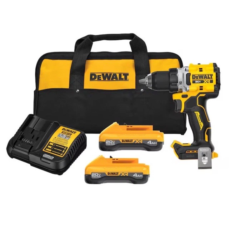 DEWALT 20V XR Lithium-Ion Cordless Brushless 1/2 in. Drill/Driver Kit DCD801QQ2