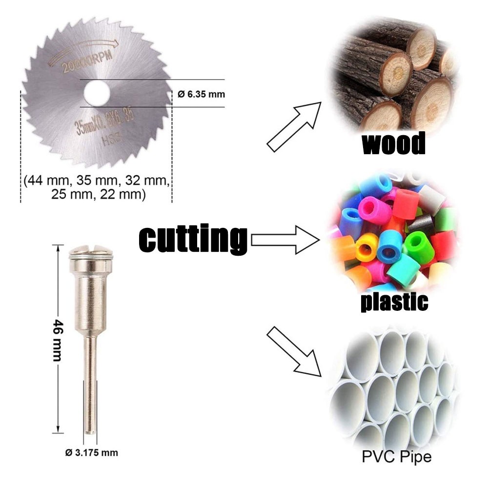40Pcs Cutting Wheel Drill Disc For Metal Cut Off Dremel Rotary Tool Die Grinder