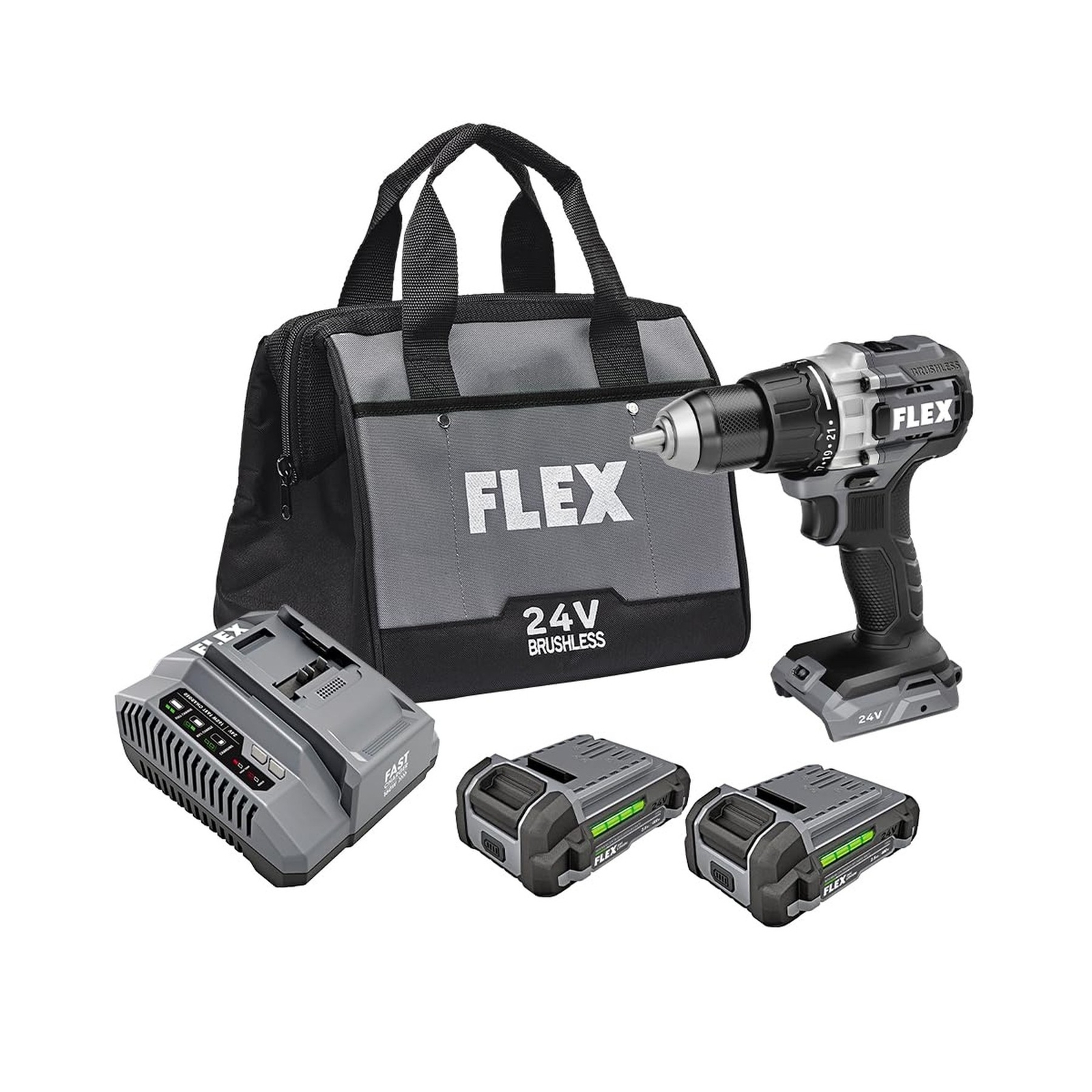 FLEX 24V Brushless Cordless 1/2-Inch 750 In-Lbs Torque 2-Speed Drill Driver K…