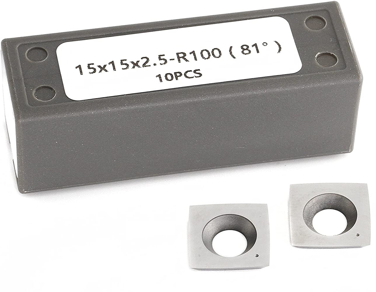 15x15x2.5mm 30-Degree Carbide Inserts For Shelix Cutter Heads Planer -10 Pack
