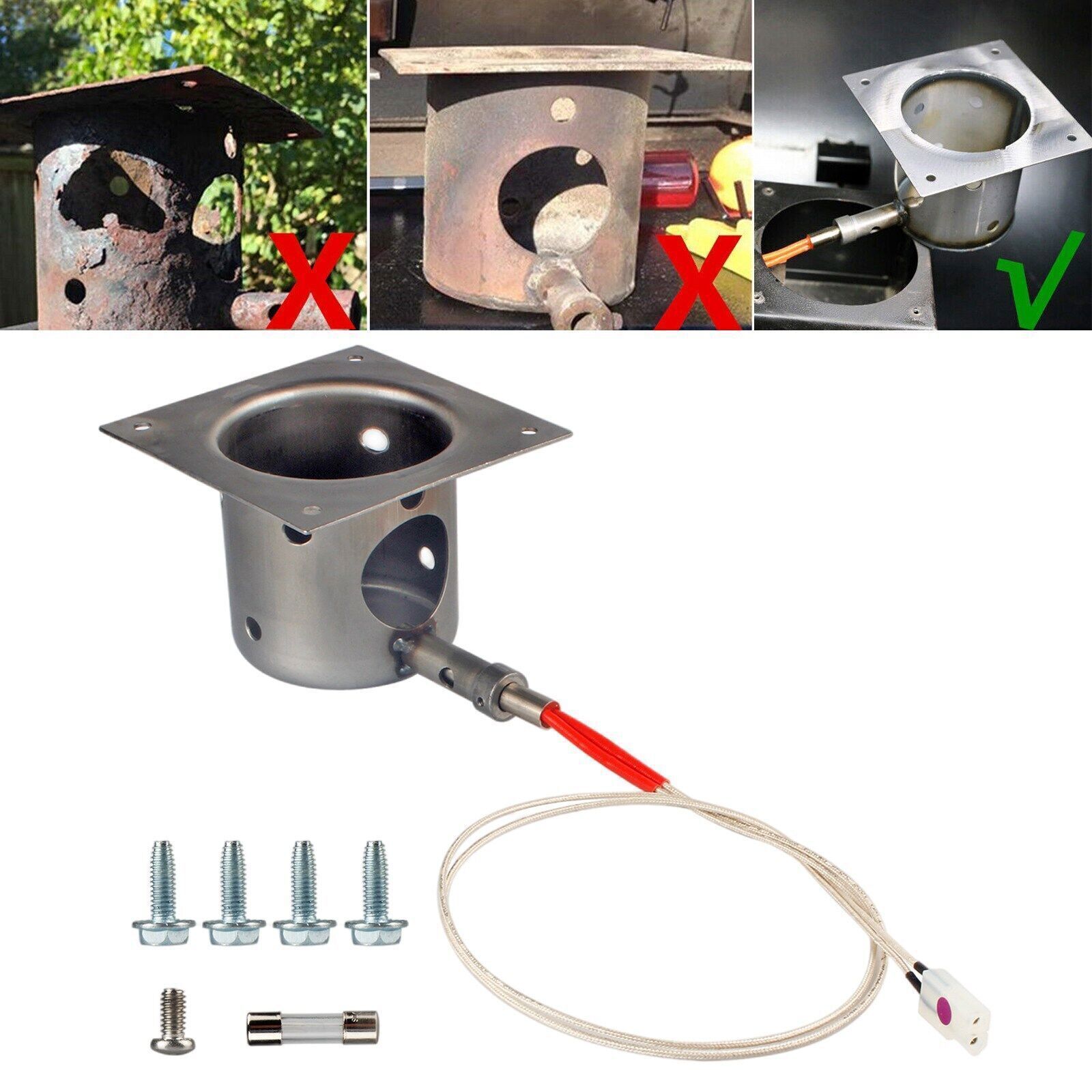 Fire Burn Pot and Hot Rod Igniter for Pit Boss and Traeger Wood Pellet Grills