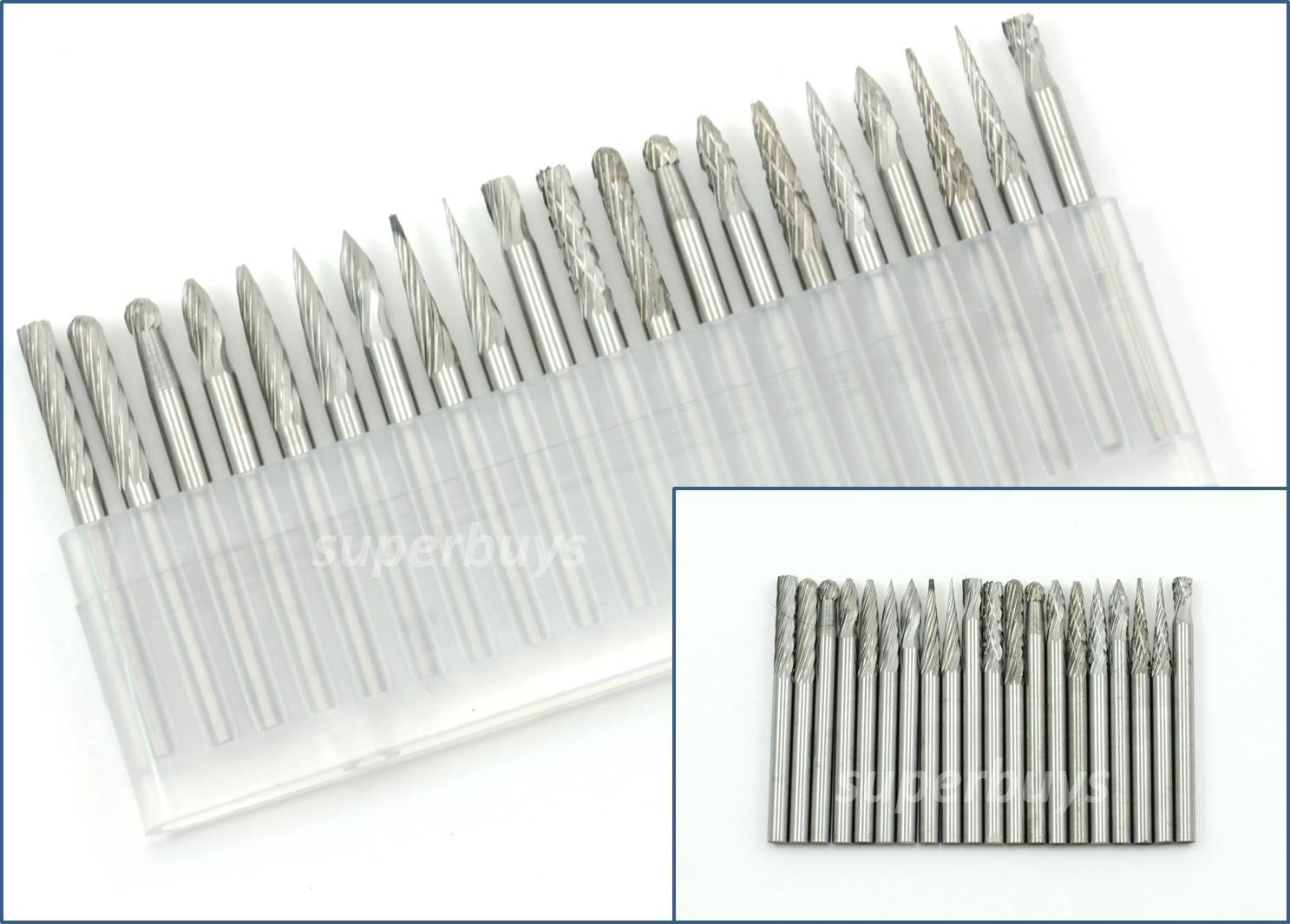 20 Tungsten Carbide 3mm Dental Bur Burr Grinder Engraver For Rotary Drill Bit
