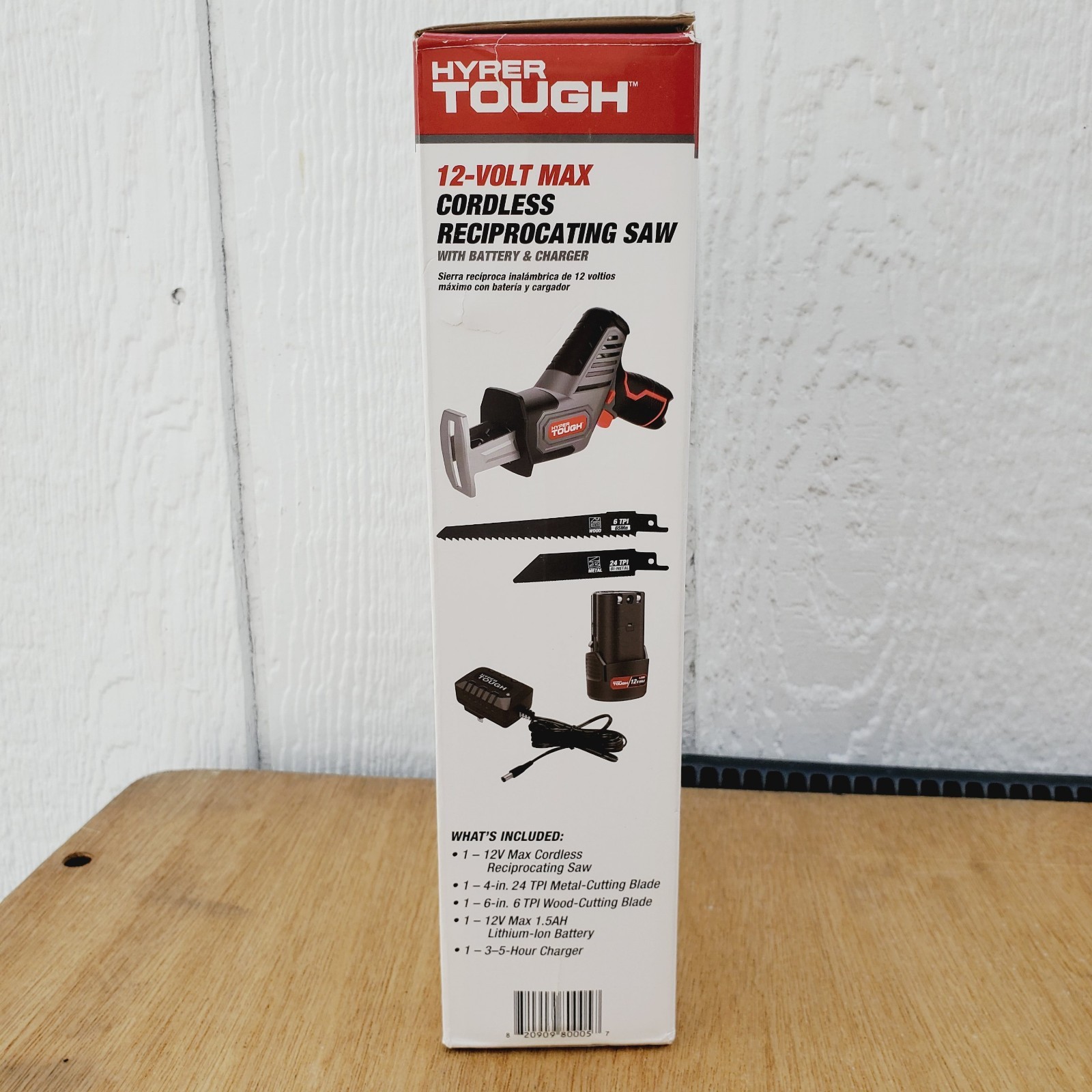 Hyper Tough 12V Max Lithium-Ion Compact Reciprocating Saw 1.5Ah Battery &Charger