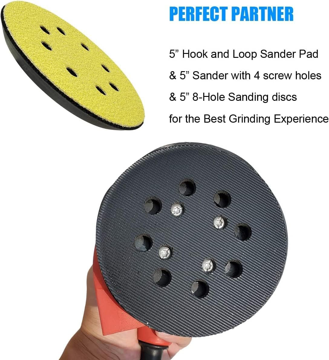 2 Pack 5&Prime; Universal Hook and Loop Orbital Sander Pad for Ryobi RS290, RS240, RS2