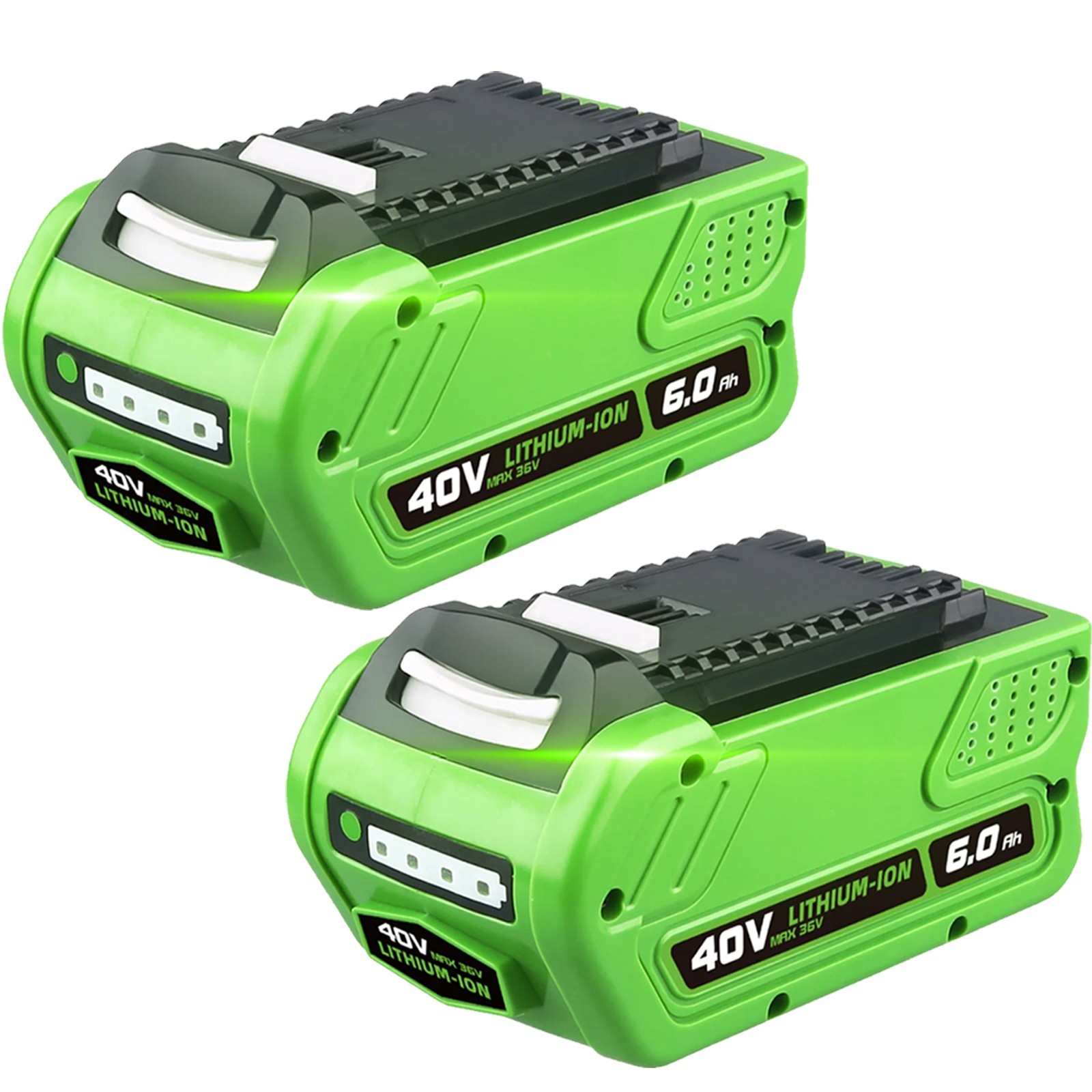 2x 6000mAh Replacement for Greenworks 40V G-MAX Battery 29472 29462 29252 20202