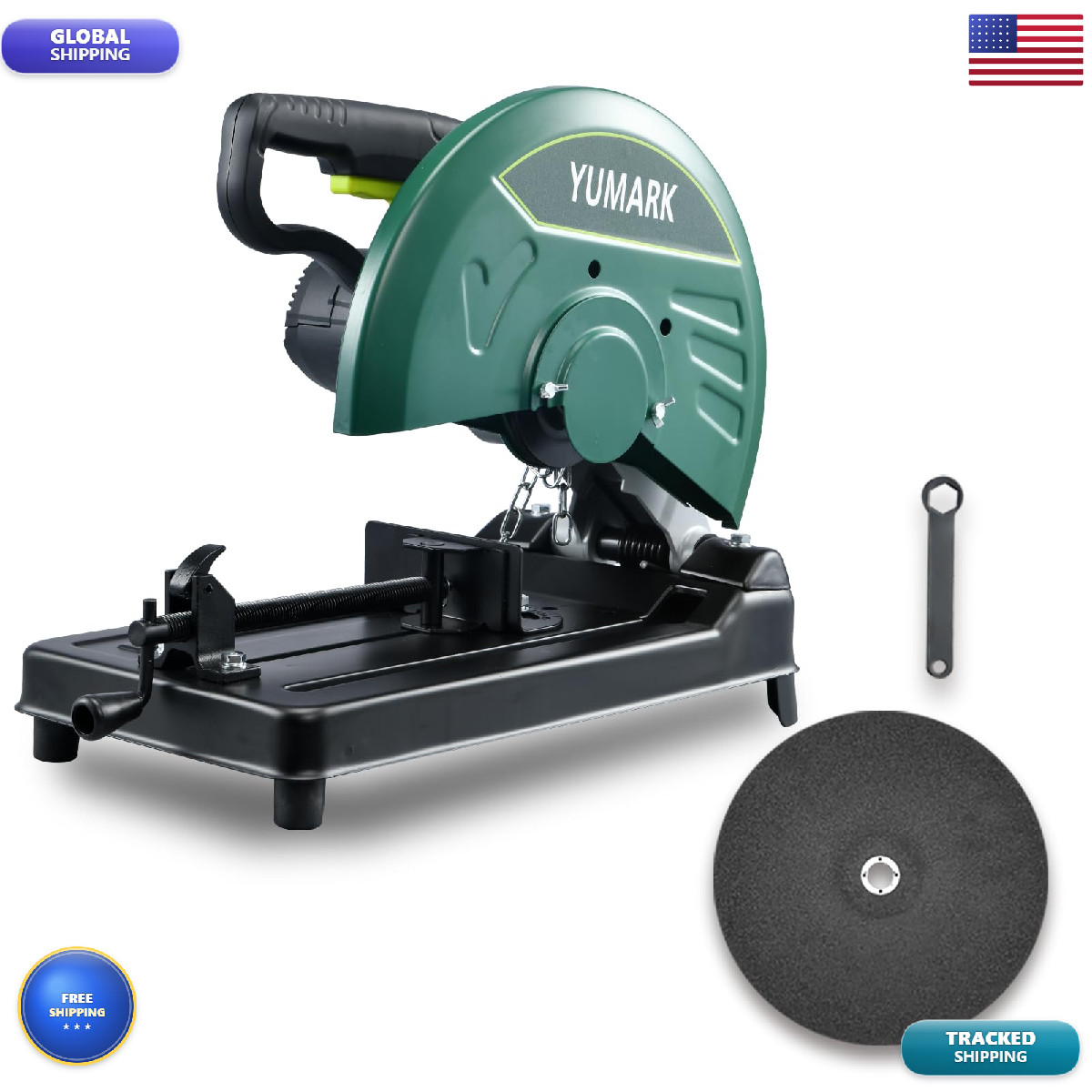 Yumark Abrasive Chop Saw 2200W 3800Rpm Steel Cutting Machine Metal Cutting Saw