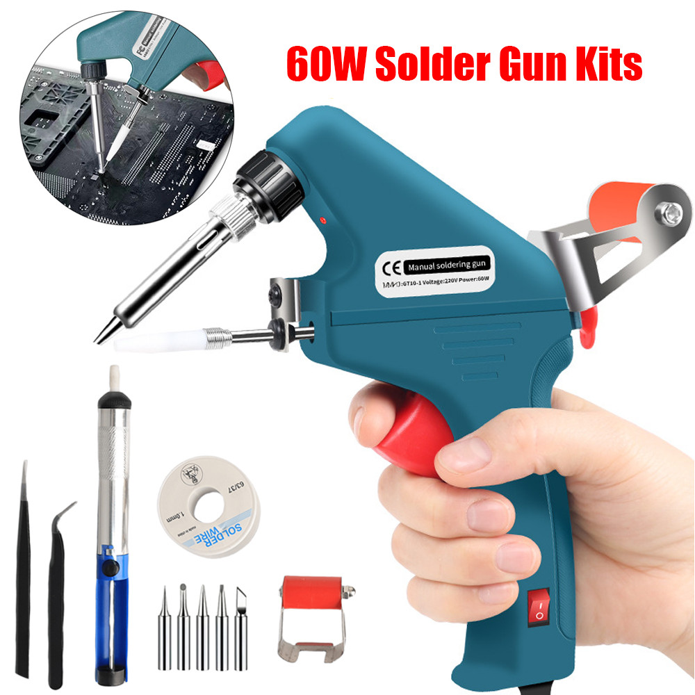 60W/100W Solder Gun Kit Auto Soldering Feed Hand-Held Welding Iron Power Tool
