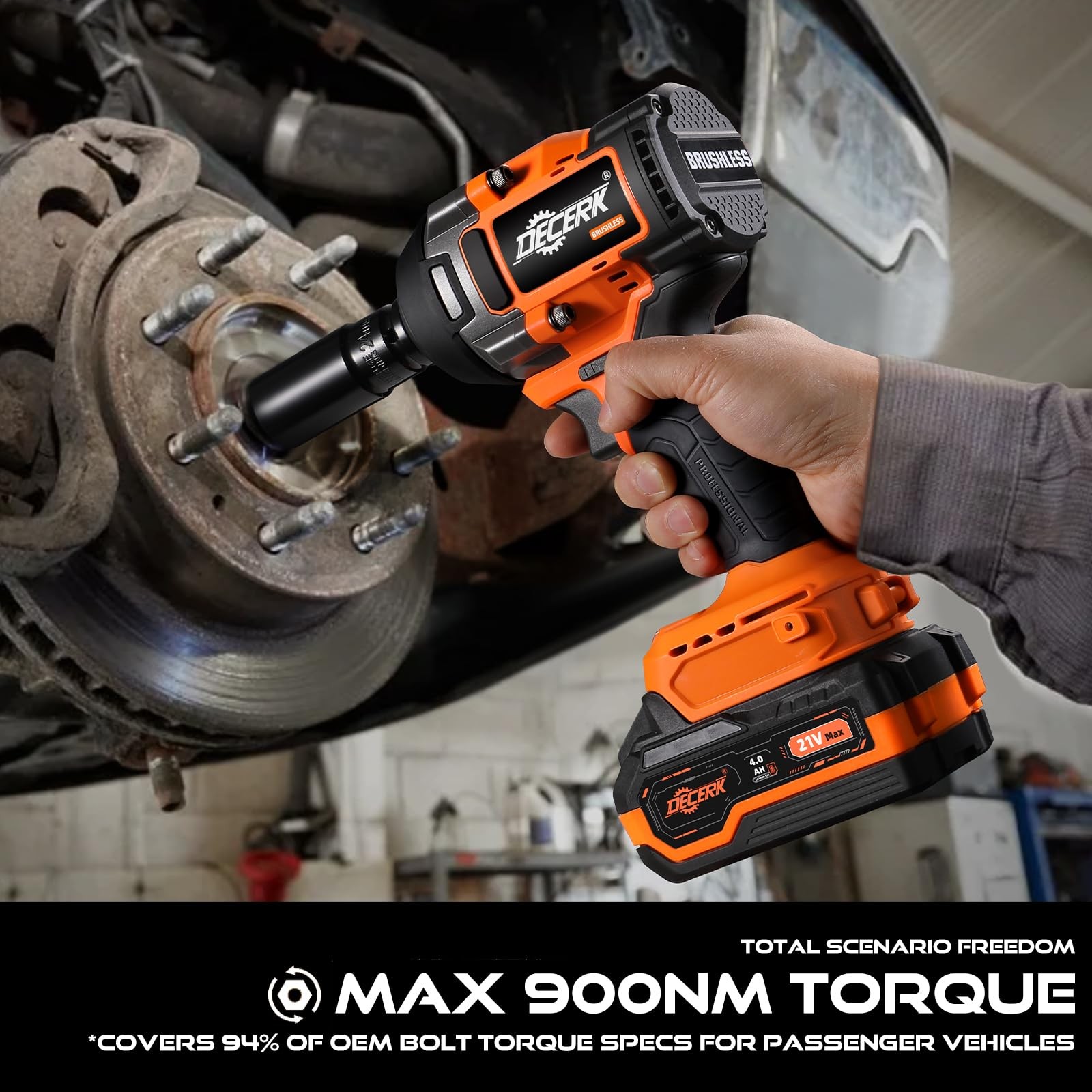 900Nm High-Torque Impact Wrench – Covers 94% of OEM Torque Specs for Trucks, …