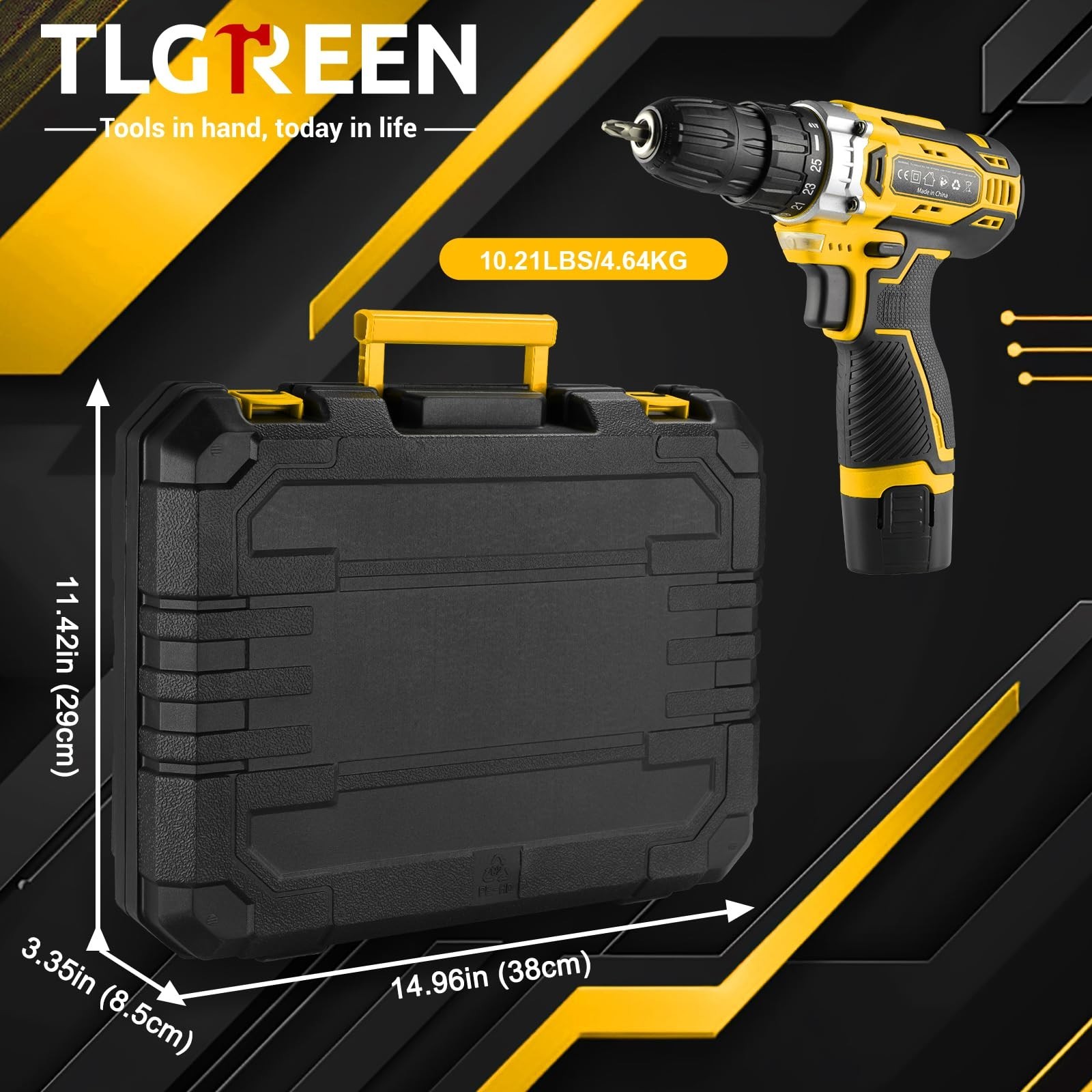 Complete Home Tool Kit 138Pcs with 12V Cordless Drill & Magnetic Bits – DIY, Rep