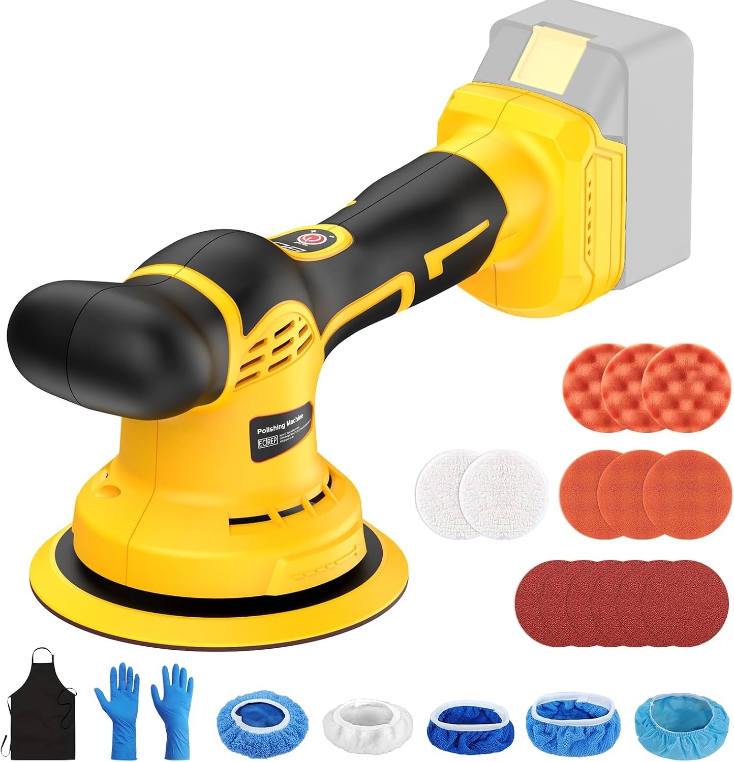 Cordless Car Buffer Polisher for DEWALT 20V (No Battery Included) 6 Inch 9-Speed