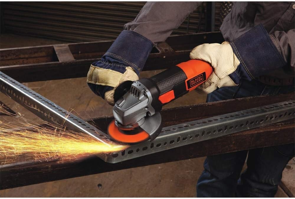 4-1/2-Inch Angle Grinder Tool, 6.5-Amp, 3-Position Handle Corded, Spindle Lock