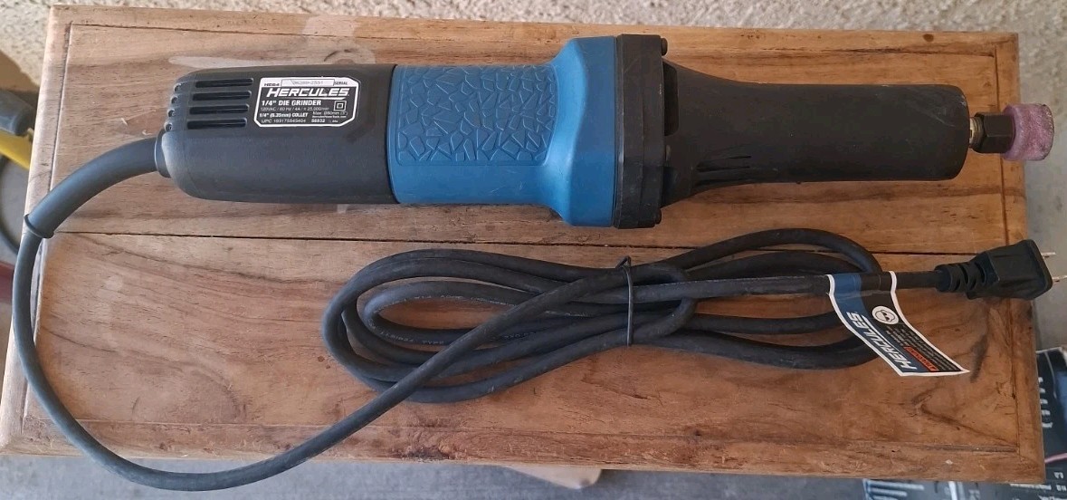 Hercules HE64 Die Grinder 1/4in Corded Electric 120V Rotary Blue/Black