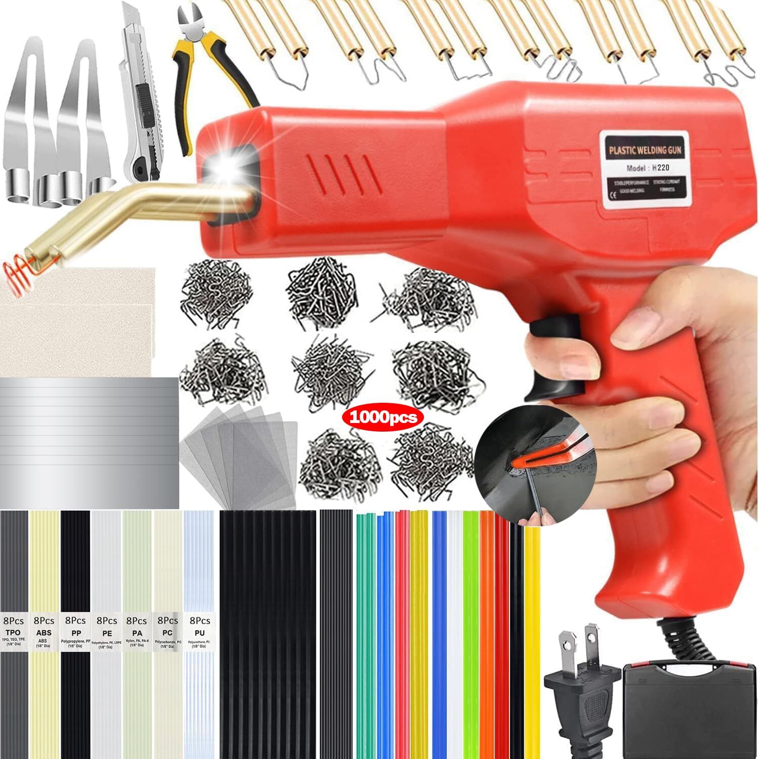 Upgraded 220w Plastic Welder 2 In 1 Plastic Welding Kit Plastic Repair Welder Ki