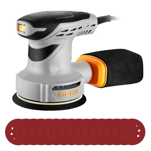 Random Orbital Sander: 5&Prime; Corded 3.0 Amps Electric Sander with Dust Box, 6