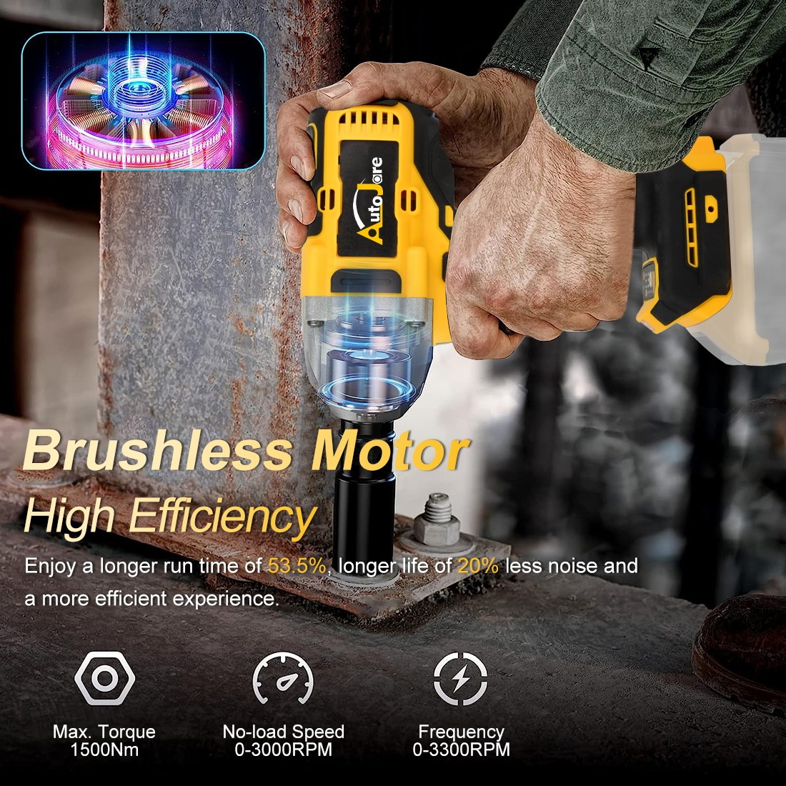 For Dewalt 20V Battery Cordless Impact Wrench/Driver 1/2&Prime; Brushless Bare Tool