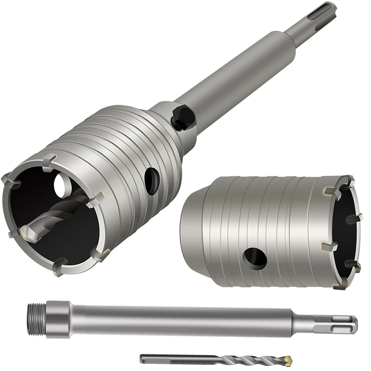 WUWEOT 2 Set 2 1/2 Inch Concrete Hole Saw with 220mm 65 millimeters, Metal
