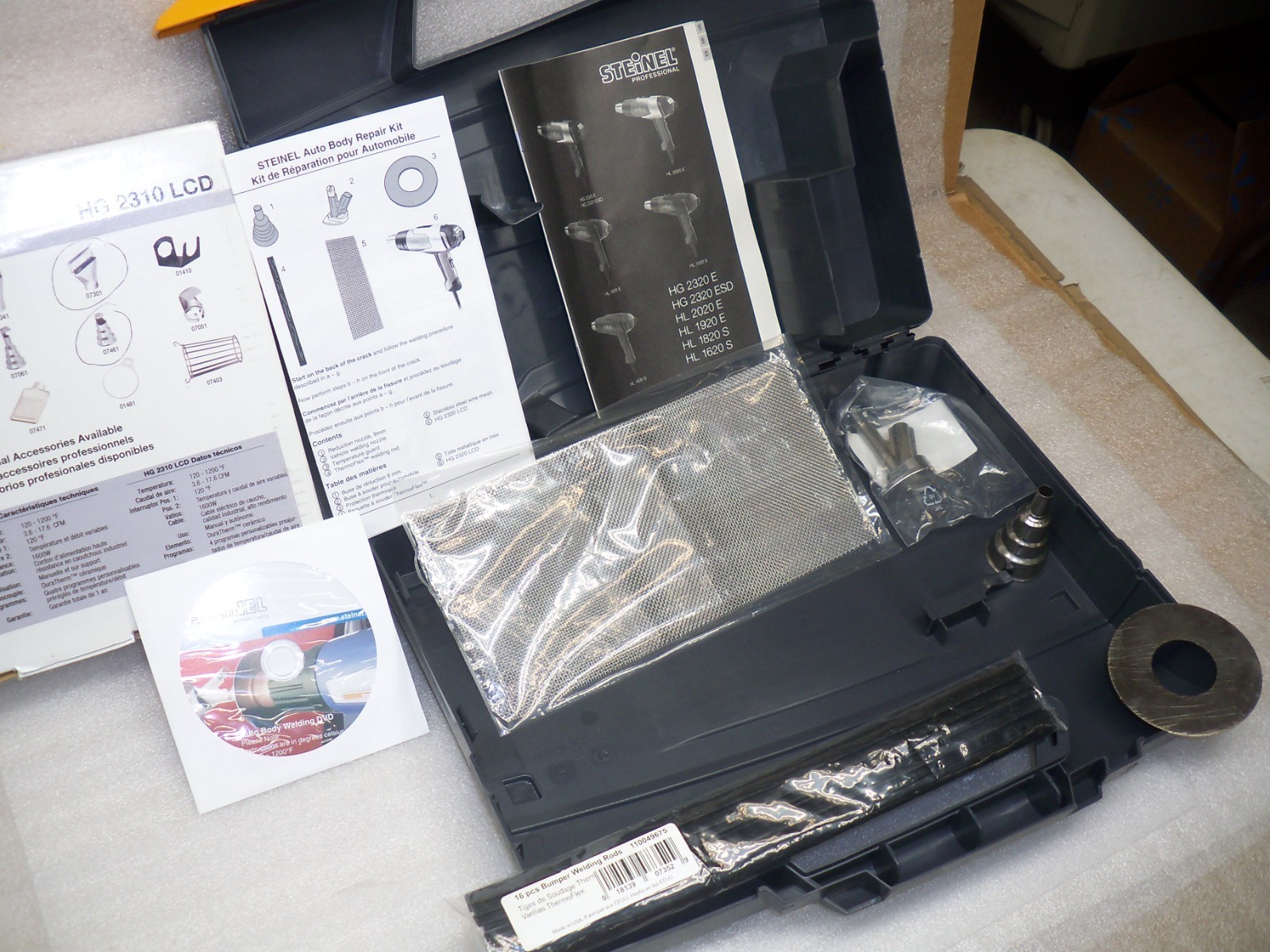 Steinel HG 2310 LCD Heat Gun and Auto Body Welding Kit 110051531 NEW #7 1/17