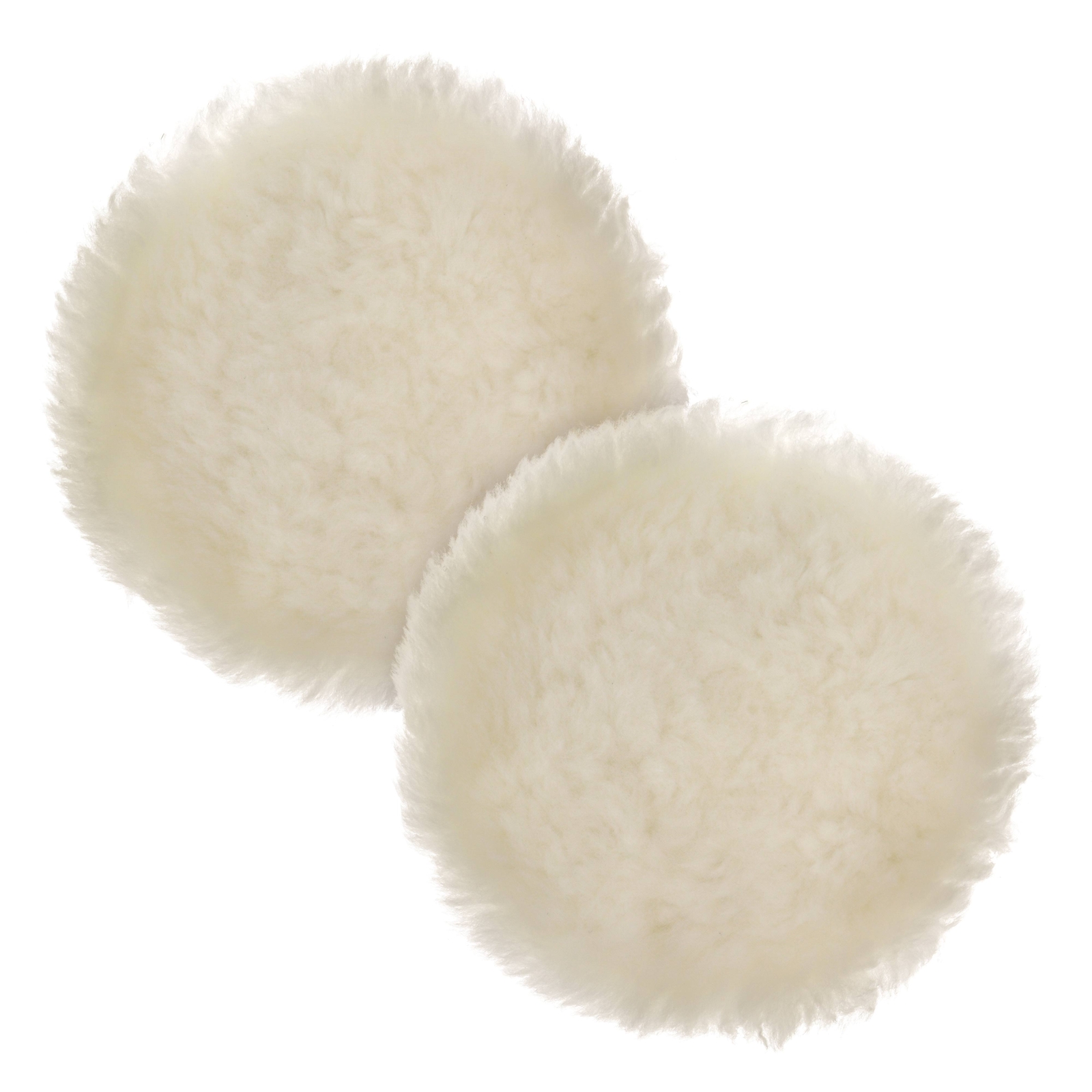 6&Prime; Natural 100% Wool 1&Prime; Pile Grip Buffing & Polishing Pad 2 Pack