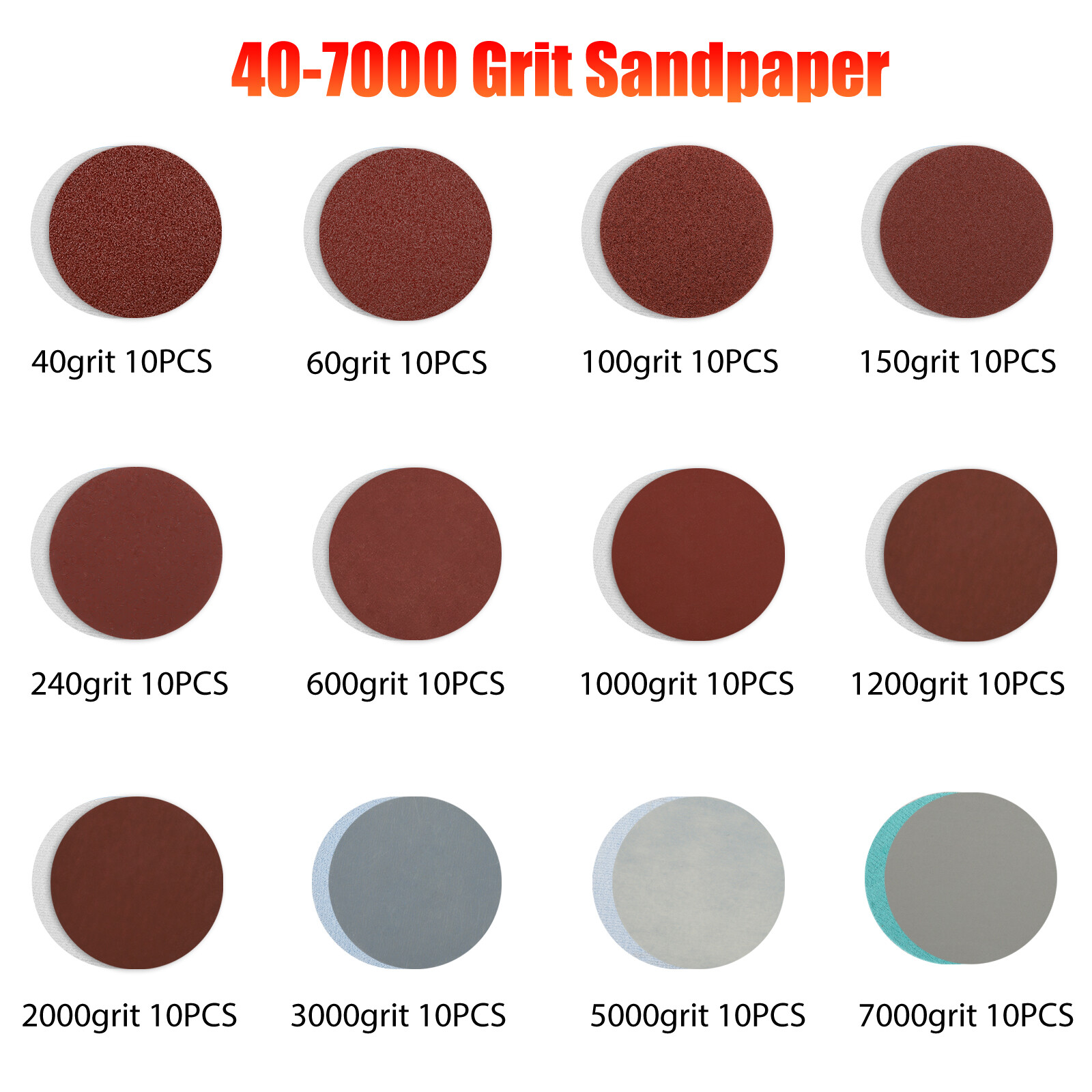 132Pcs 3&Prime; Sanding Discs Foam Buffering Sponge Pad Sander Paper + Drill Adapter
