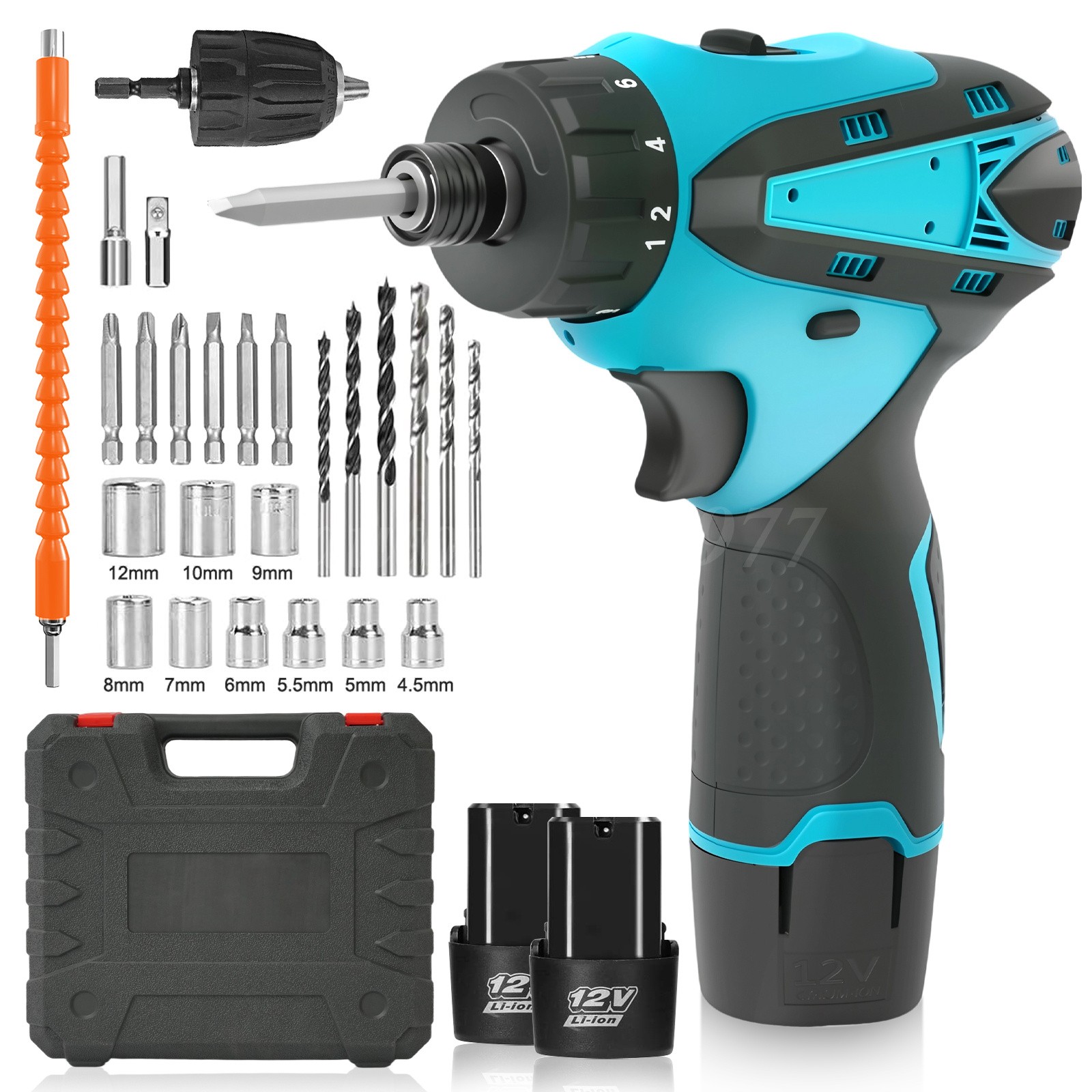 12V Multi-function Screwdriver,180N.m Electric Brushless Cordless Hammer Driver