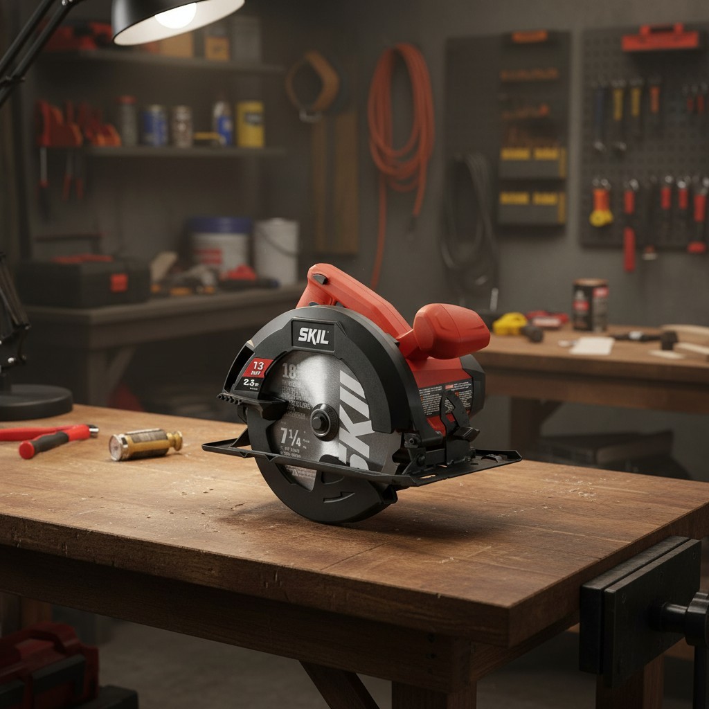 Powerful 13-Amp 7-1/4&Prime; Circular Saw with Dust Blower – Ideal for Woodworking