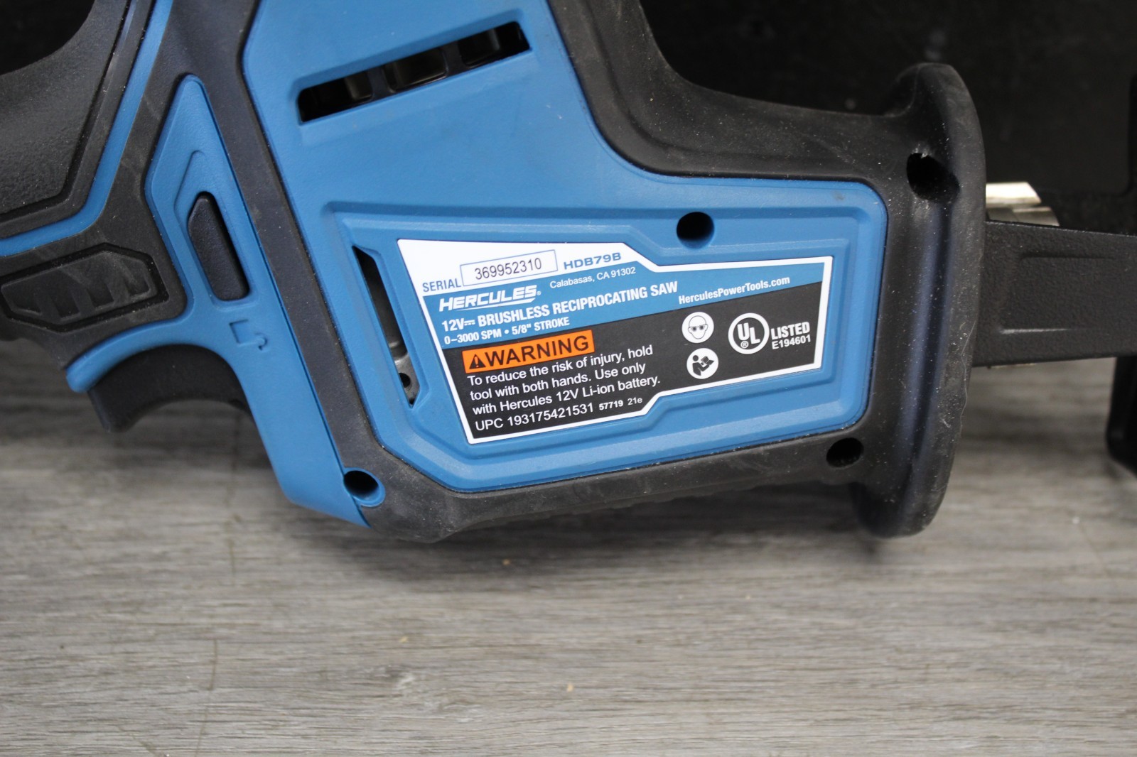 Hercules HDB79B 12V Brushless Cordless Compact Reciprocating Saw – Tool Only