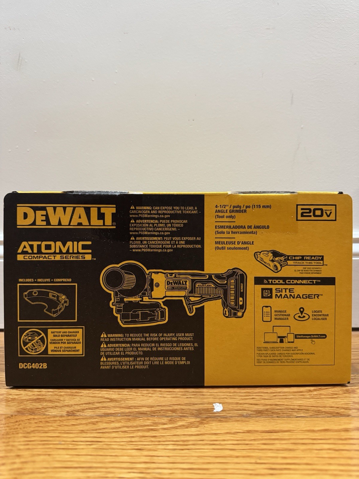 Dewalt Atomic 20V Max 4-1/2 Inch angle grinder Bare Tool DCG402B