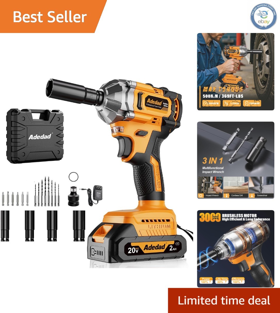 Versatile Electric Impact Driver 500N.m: Essential Tool for Home & Auto