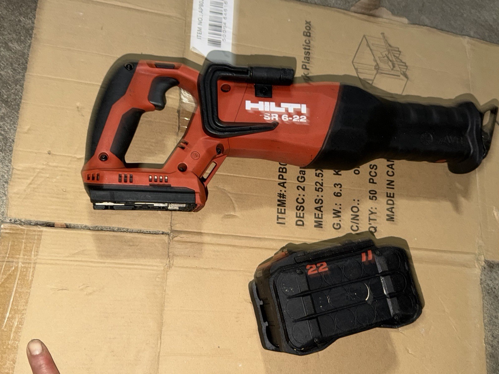 Hilti SR 6-22 NURON AVR Reciprocating saw, Tool And Battery 3.95ah