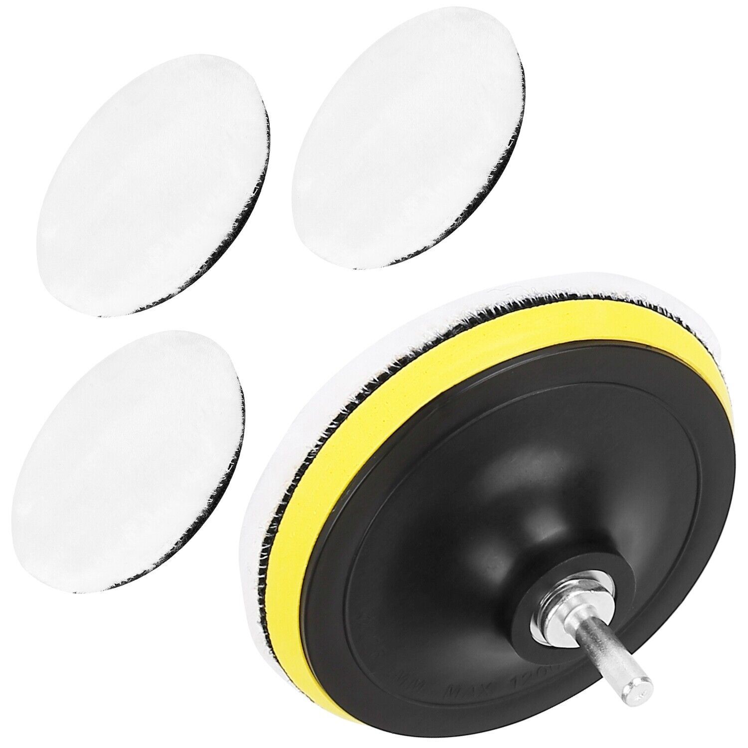 5Packs 6&Prime; Buffing Polishing Pads Car Plush Buffing Waxing Wheels Mop Drill Screw
