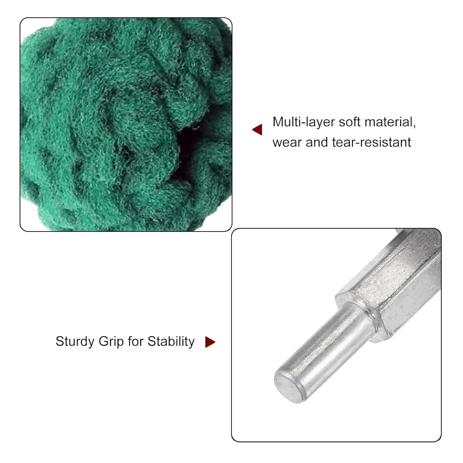 Abrasive Buffing Wheel Drill Kit 6pcs Non Woven Polishing Pads Set