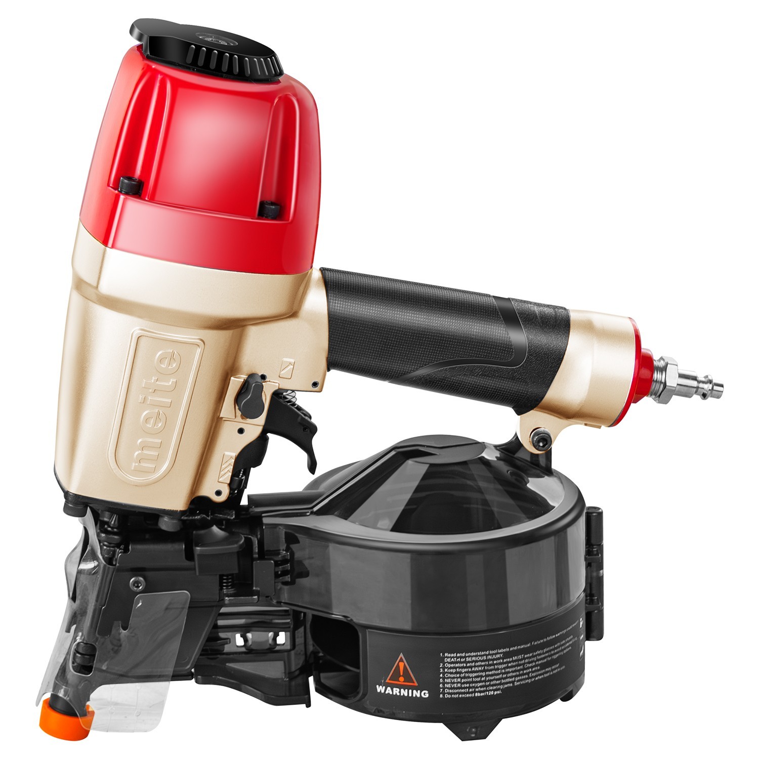 Meite 15/16-Degree 1-1/2 inch to 2-1/2 inch Pneumatic Coil Siding Nailer CN65S