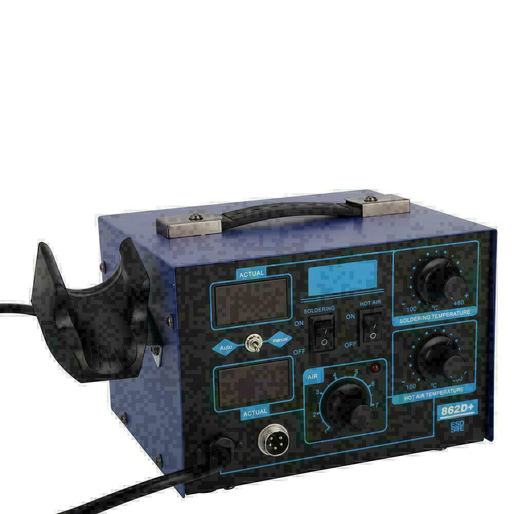 US 700W SMD Soldering Iron Rework Station Welding machine W/Hot Air Gun 862D+