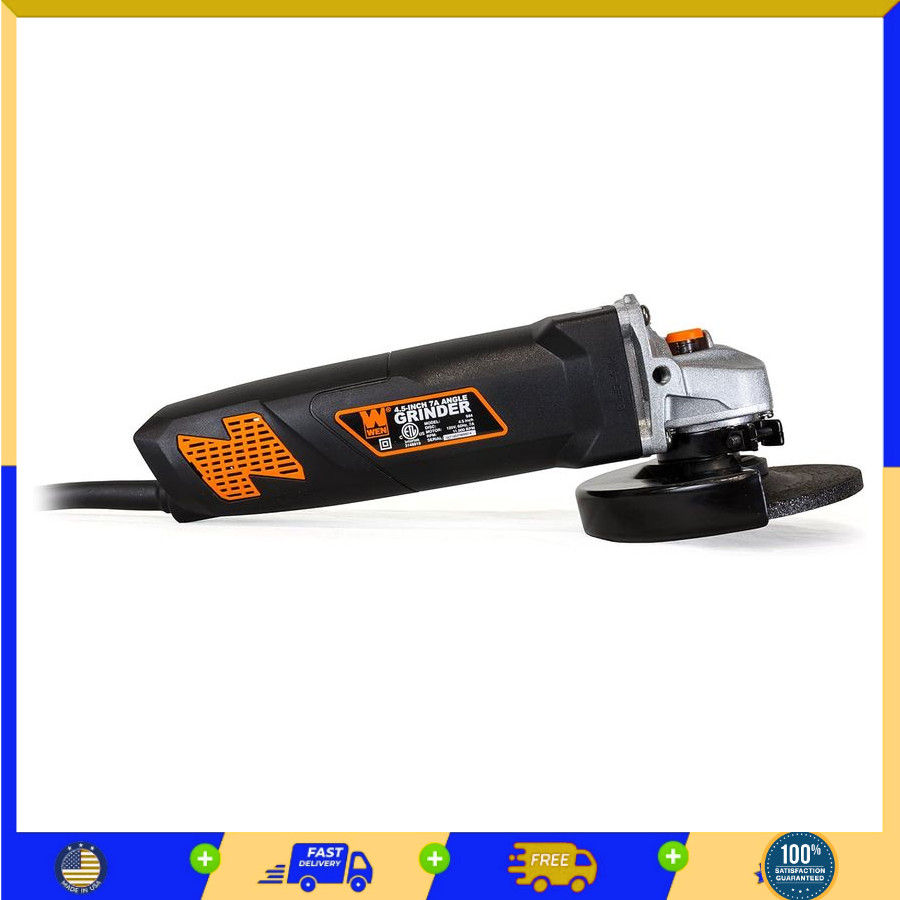 WEN 7-Amp Angle Grinder with 4-1/2-Inch Wheel and Reversible Handle (944)
