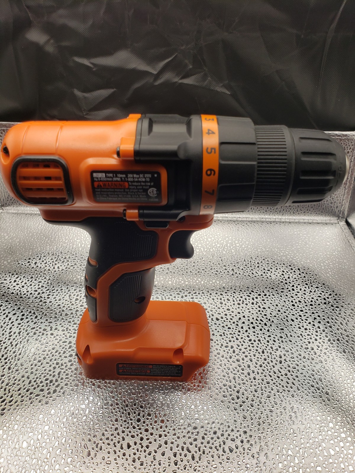 BLACK+DECKER LDX120 20V Max Lithium-Ion Cordless 3/8 inch W/New Bits & Hard Case