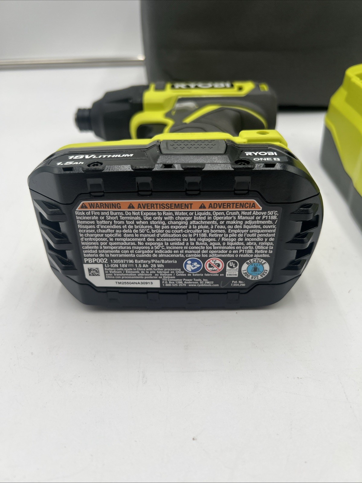 Ryobi ONE+ 18V Cordless 1/4 in. Impact Driver (PCL235B) w/ 1.5ah Battery