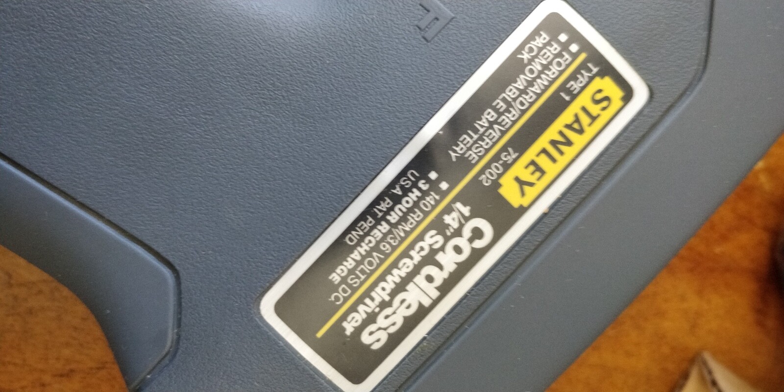 New Old Stock – Stanley Cordless Screwdriver – 75-050 75-002