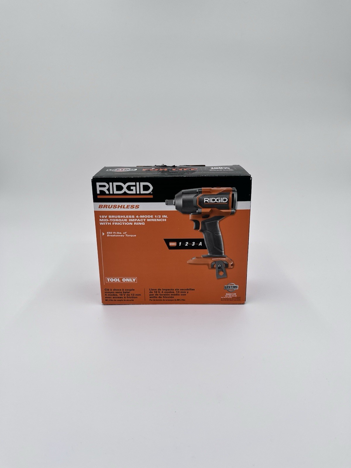 Ridgid 18V Brushless 4-Mode 1/2&Prime; Mid-Torque Impact Wrench R86012B *Tool Only*