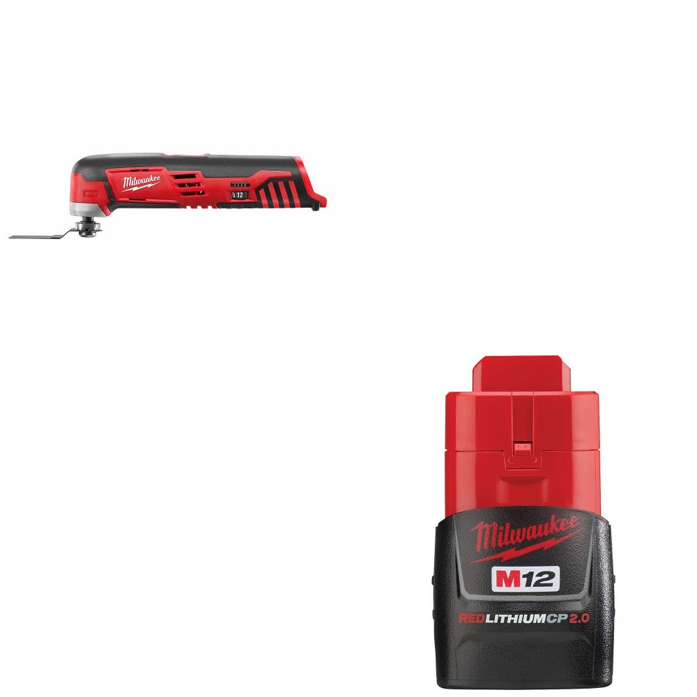 Milwaukee 2426-20+48-11-2420 M12 Oscillating Multi-Tool w/ 2.0Ah Battery